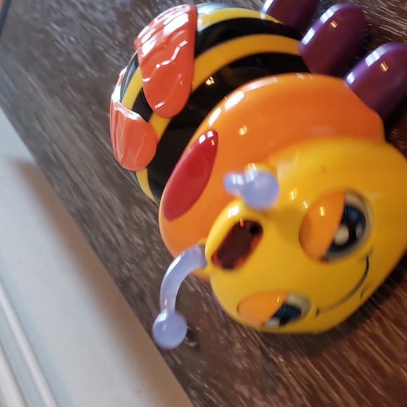 💖HP💖Vintage! SilverLit Motorized Flash Bugs Honey Bee Rare! Works! - Picture 10 of 12